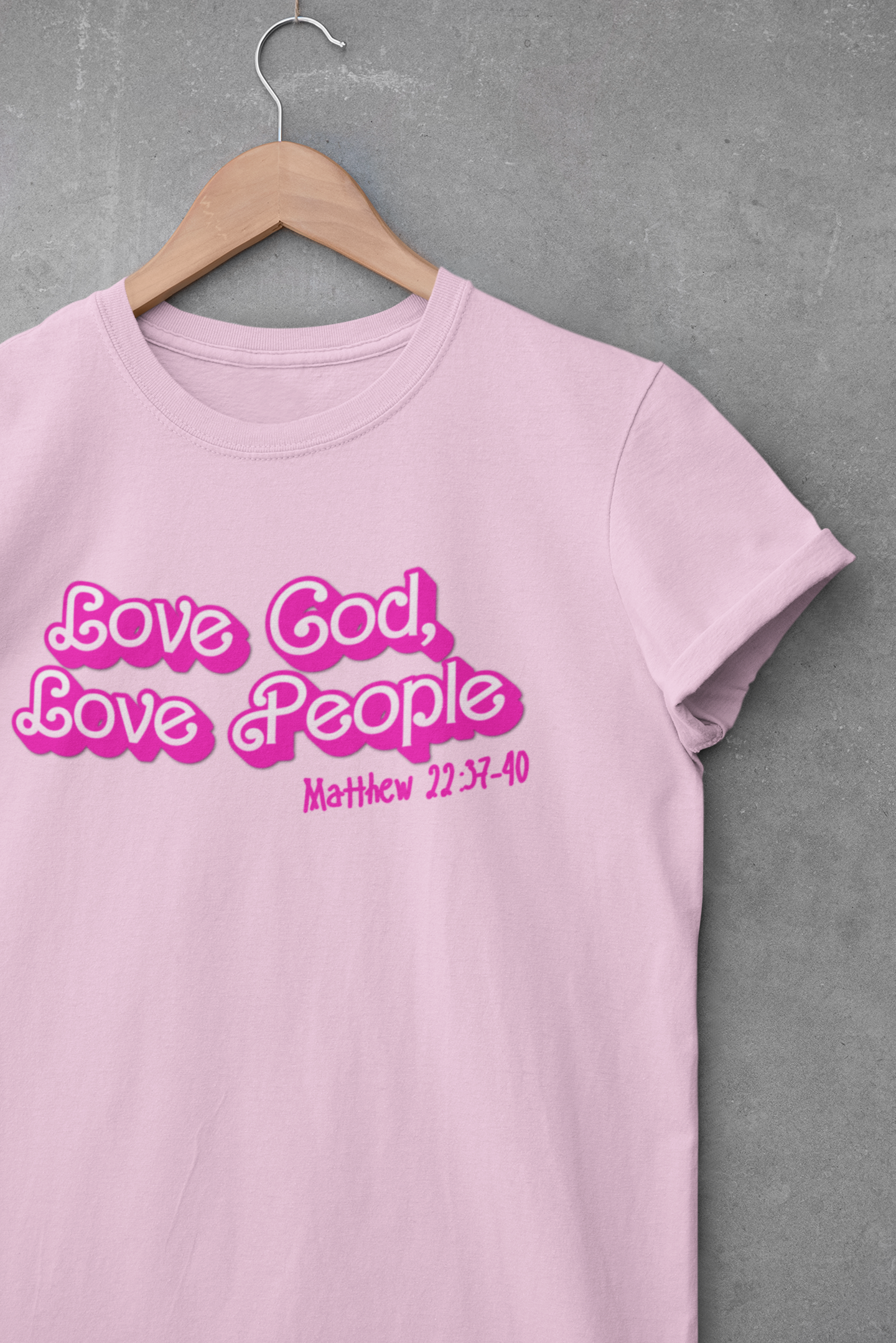 Love God, Love People Tee - Pink