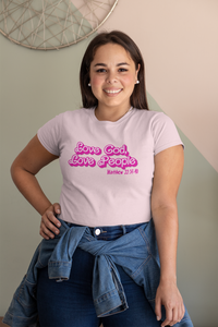 Love God, Love People Tee - Pink